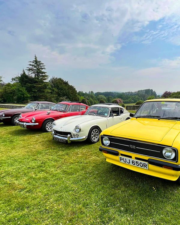 Mid Wales Classic Car Club on display at Mellington Hall.